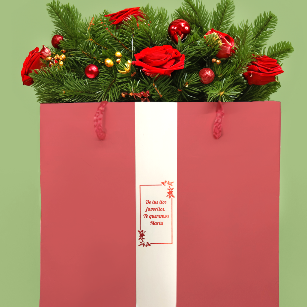 Tinta rojo metal packaging navideño